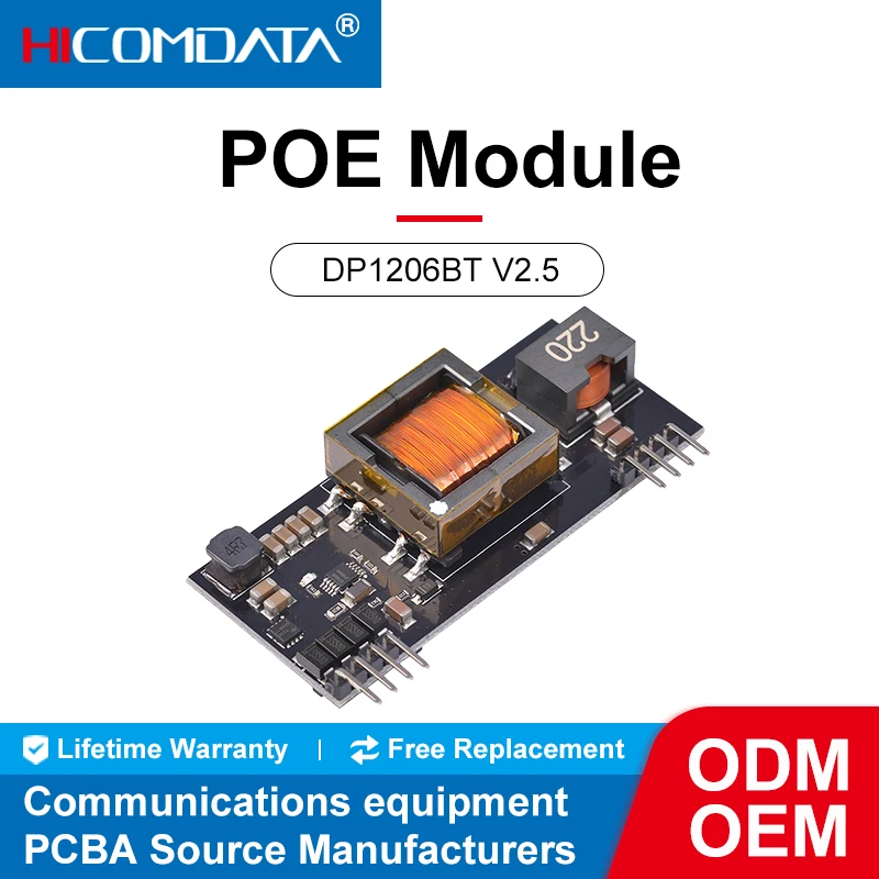 HICOMDATA 5/10PCS Módulo POE 1206BT V2.5 Módulo POE aislado 12V1A Af Módulo POE estándar