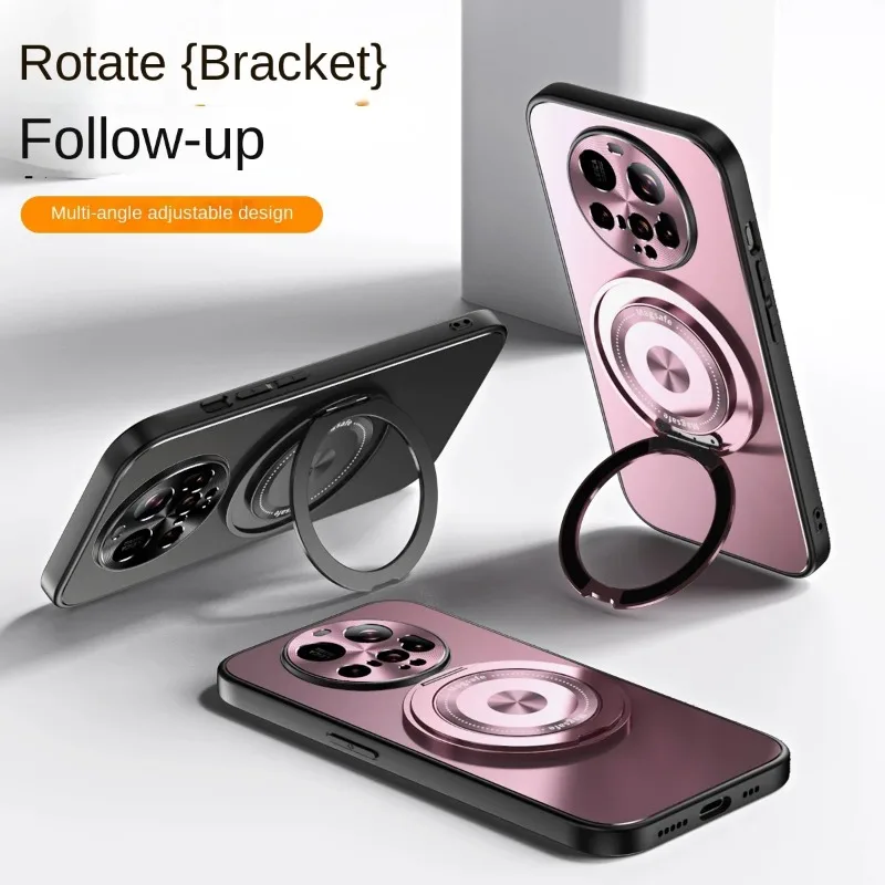 Funda magnética con soporte de anillo mate MagSafe para Xiaomi 15 Ultra 15pro, cubierta protectora de parachoques duro para Xiaomi Mi 15ultra 14 13 - imagen 2