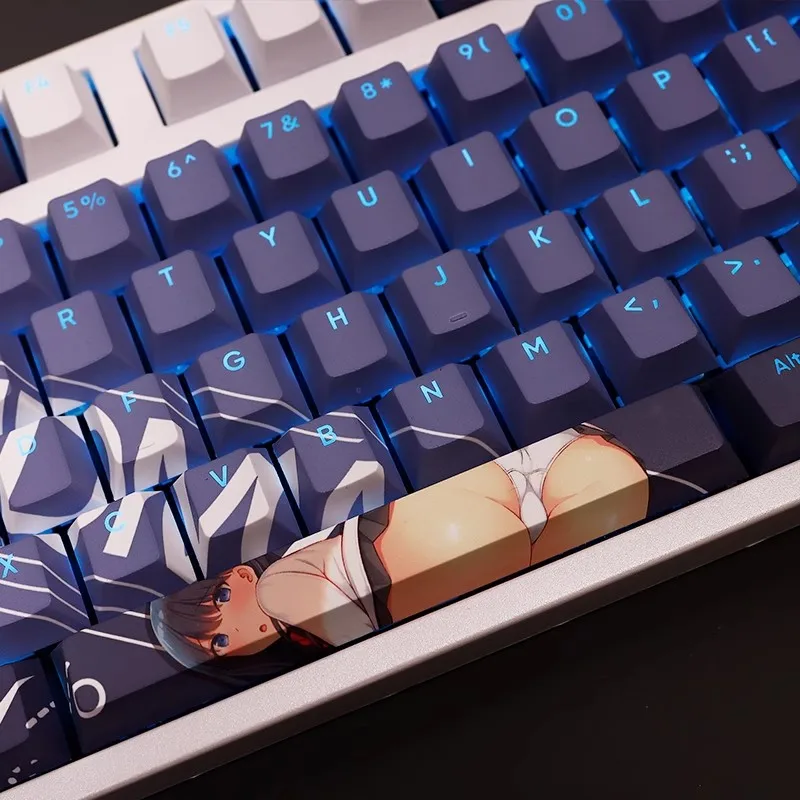 Juego de 108 teclas SSSS GRIDMAN Takarada Rikka, teclas PBT Dye retroiluminadas, teclas de Anime para teclado ANSI 61, 87, 104, 108 - imagen 4