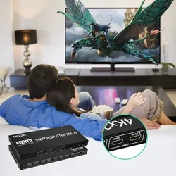Conmutador HDMI 2x8 4K 3D para TV multipantalla