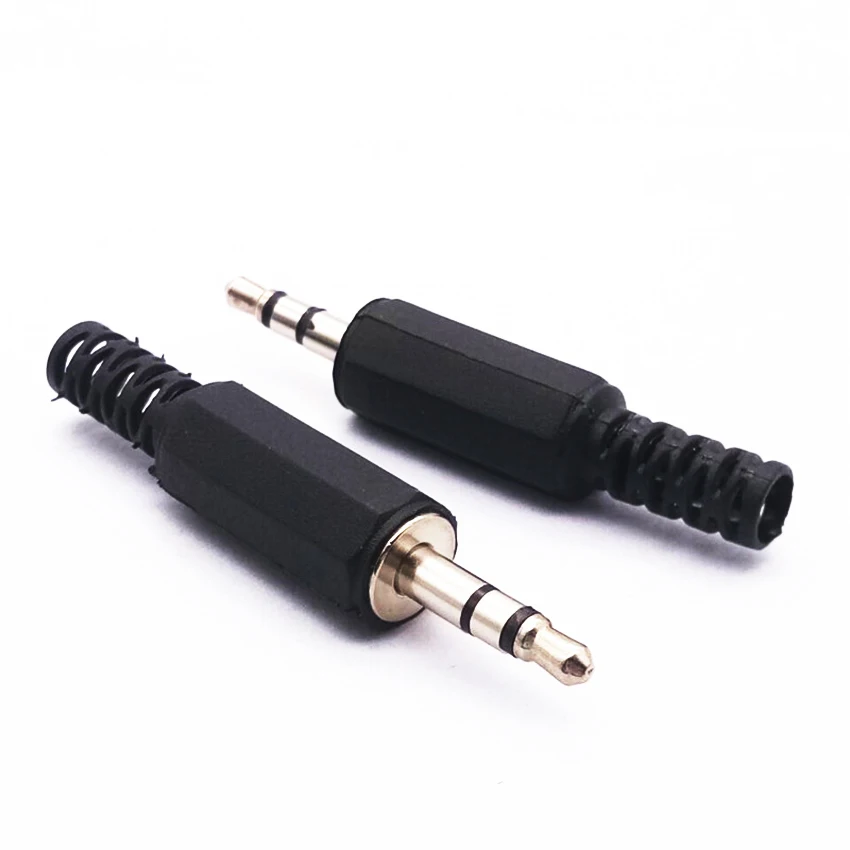 10/30/50 Uds 3,5mm carcasa de plástico negro conector de Audio conector de auriculares descuento - imagen 4