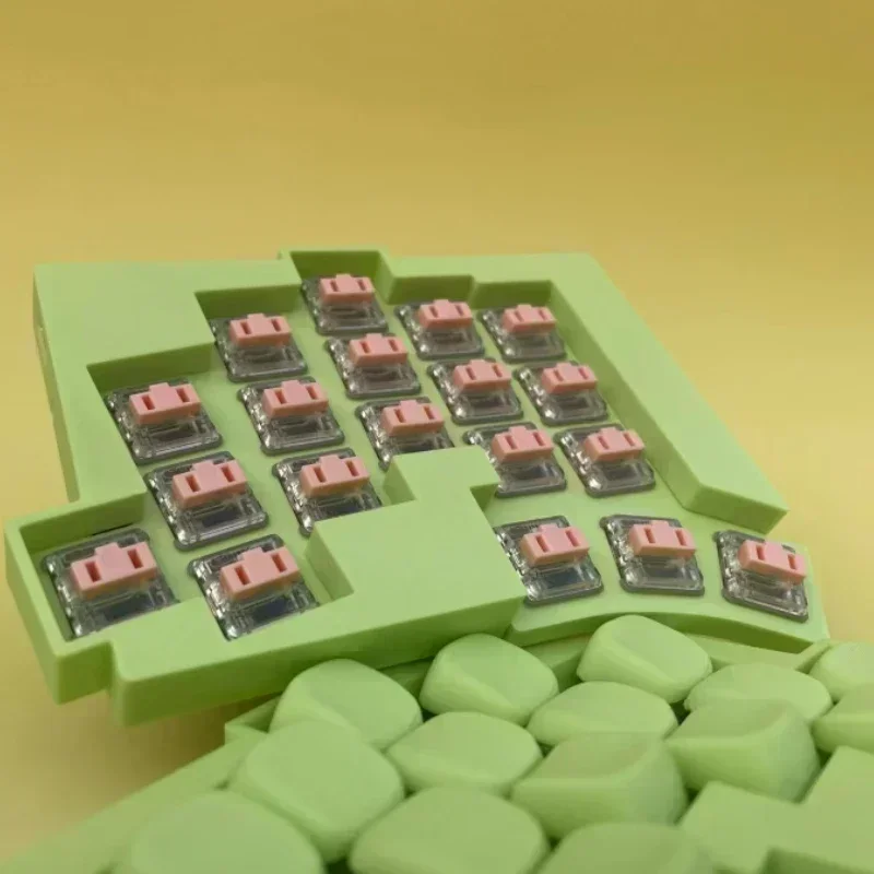 TOTEM-teclado inalámbrico dividido de perfil bajo, carcasa con estampado FDM, teclas personalizadas ZMK, teclado mecánico dividido con Bluetooth/con cable, ergonomía - imagen 5