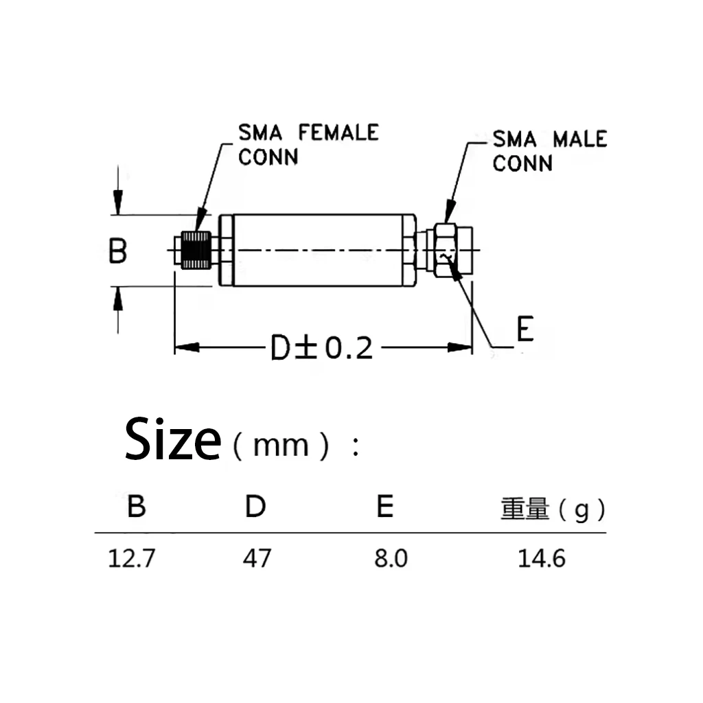 Banda de paso plana de 200MHz/250MHz, filtro de paso bajo de 9. ° paso, componentes LC discretos, factor de forma de tamaño pequeño, interfaz SMA hembra a macho - imagen 2