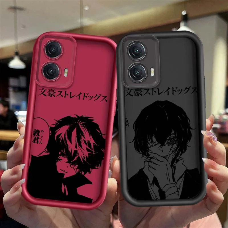 Funda de Anime Bungo Stray Dogs para Motorola G Stylus Pure G55 G54 G75 G85 G84 G32 G24 G23 G13 G04 5G 2025 funda de teléfono con escalera ocular