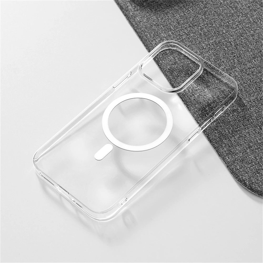 Funda magnética transparente HD ultrafina para PC dura para iPhone 17 Pro Max 16 15 14 Plus 13 12 Magsafe cubierta transparente de carga inalámbrica - imagen 4