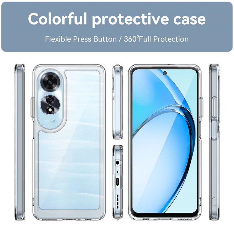 Para OPPO A60 funda OPPO A60 Capas nueva protección a prueba de golpes teléfono parachoques trasero Multicolor transparente Fundas OPPO A60 - imagen 4