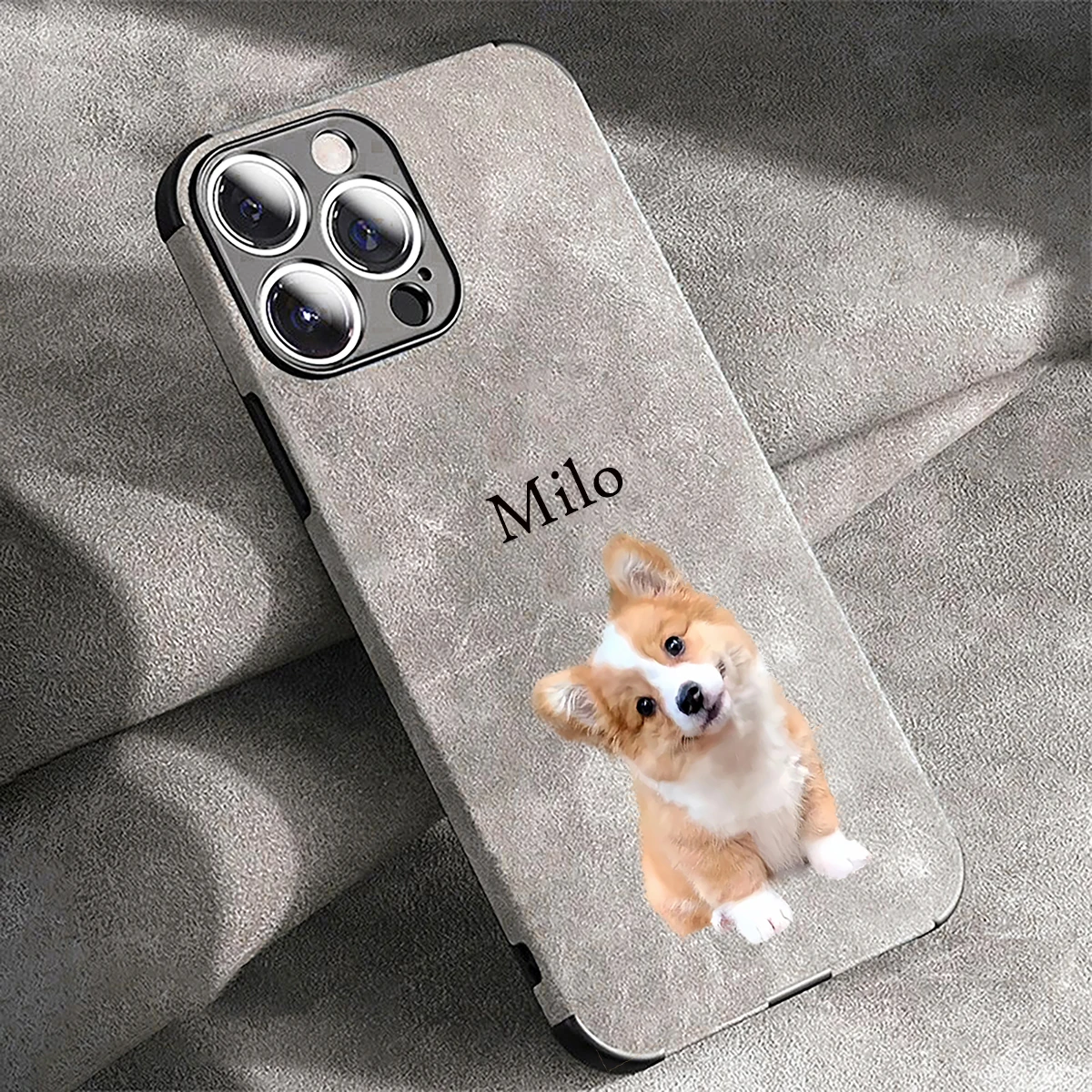 Funda de teléfono de piel sintética con imagen de mascota personalizada, Compatible con Iphone17 16 15 14 13 12 11ProMax 16 15 14Plus