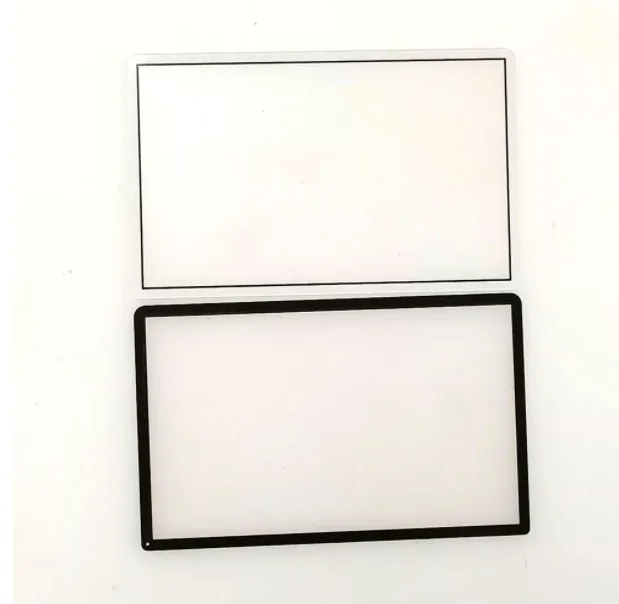 50 unids/lote negro blanco marco de pantalla superior cubierta de lente película protectora de pantalla LCD para nueva consola 3DS - imagen 4