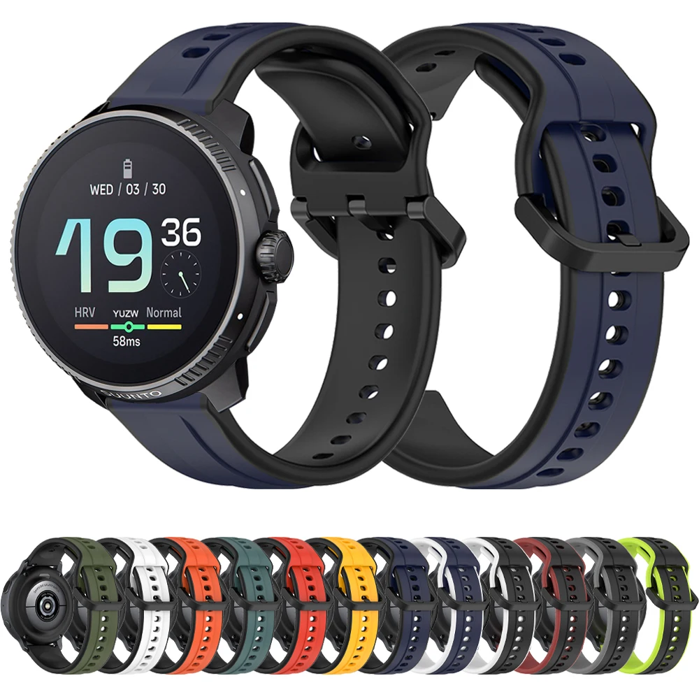 Correa de silicona para SUUNTO VERTICAL 9 5 Peak DLC/PRO 3, banda de Fitness para SUUNTO RACE, pulsera deportiva transpirable de 20 y 22mm - imagen 2