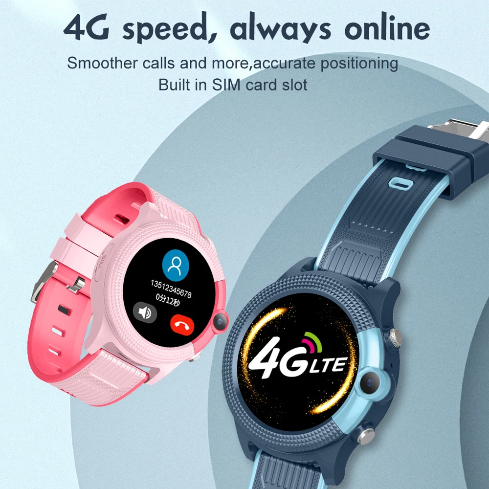 Reloj inteligente 4G para niños, GPS LBS, rastreador WiFi, cámara, podómetro, llamada telefónica SOS, videollamada, reloj inteligente para niños y niñas - imagen 2
