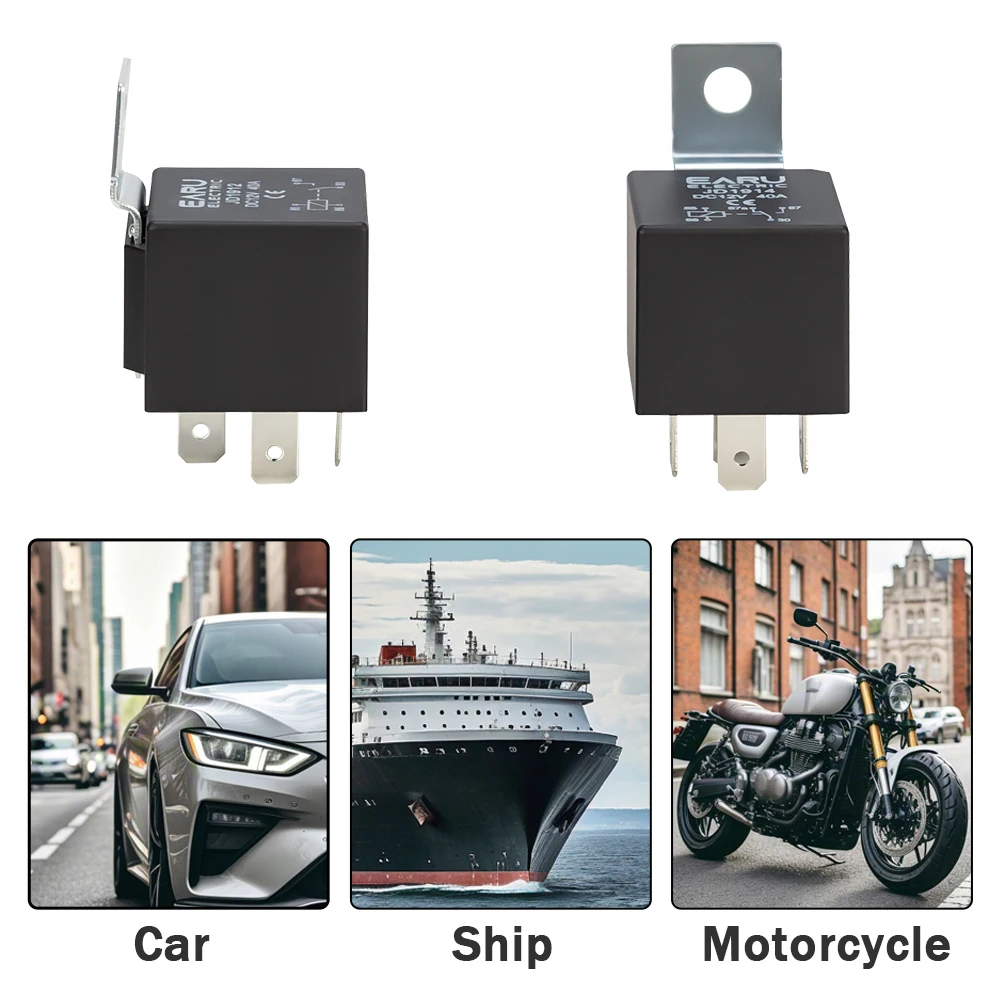 Relé de coche impermeable de 4, 5 pines, 4P, 5P, 40A, relés automotrices de larga duración, relé normalmente abierto DC 12V 24V para luz frontal, aire acondicionado - imagen 3
