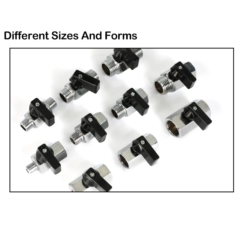 PT1/8, 1/4, 3/8, 1/2 Mini interruptor de válvula de bola tubería de agua válvula de bola de cobre eléctrica de Gas dientes de cable interior y exterior dobles - imagen 3