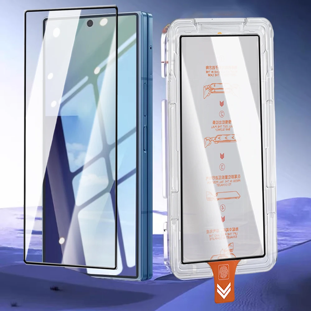 1/2/3 Uds Fold7 protectores de pantalla de fácil instalación sin polvo para Samsung Galaxy Z Fold 7 HD vidrio templado transparente antiarañazos - imagen 3