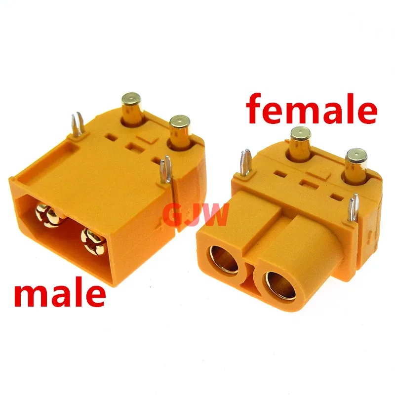 Conector de clavija de batería macho y hembra xt60pw-F/M amarillo, interfaz de carga de batería de litio, modelo de accesorios de aviones - imagen 2