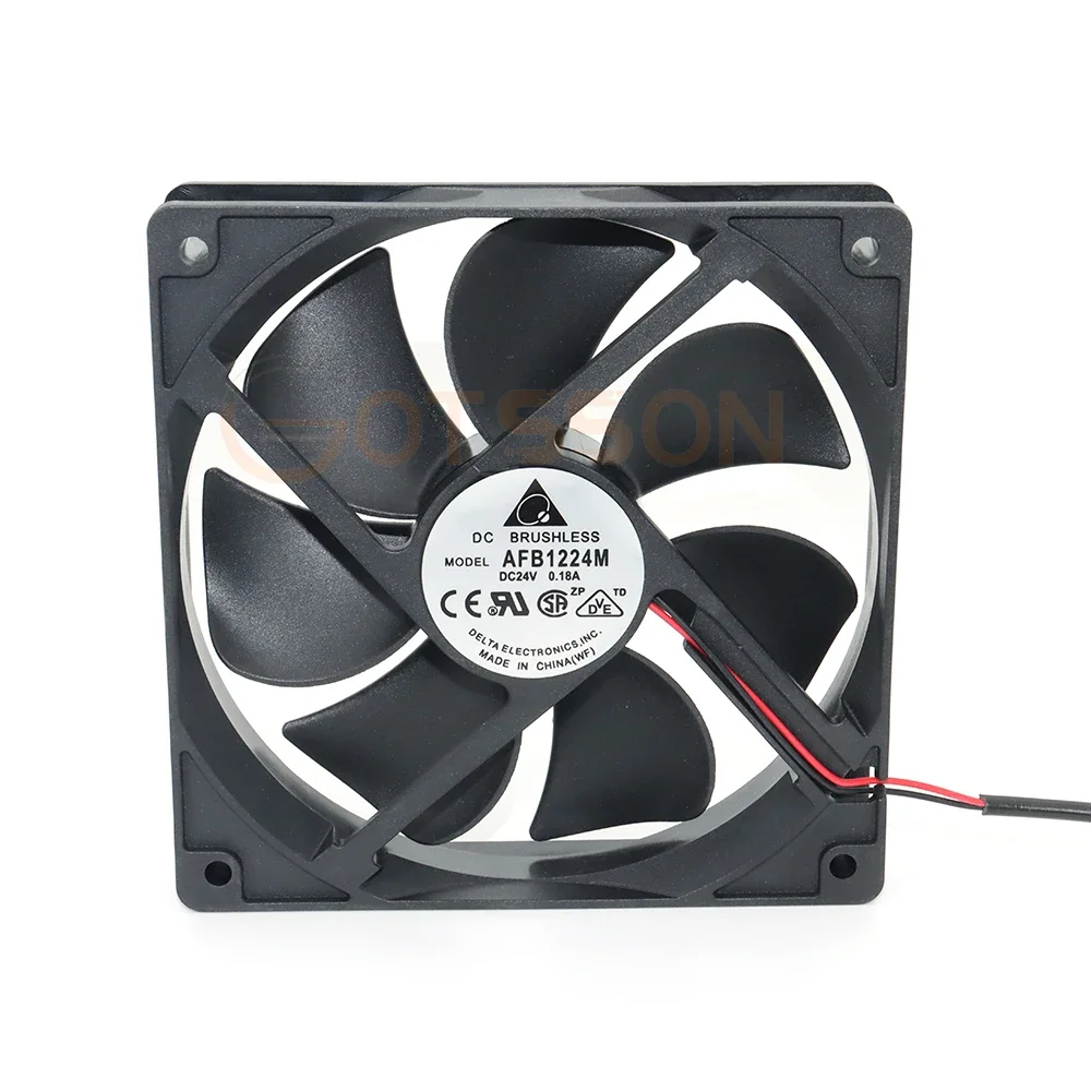 10 Uds para Delta AFB1224M 12025 120mm 12cm 24V DC 0.18A 12CM/cm ventilador de refrigeración convertidor - imagen 5