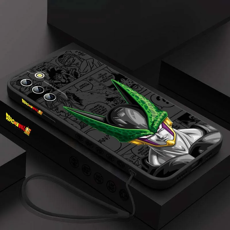D-Dragon Ball Anime Art para Samsung Galaxy S25 S24 S23 S22 S21 S10 FE Plus Ultra 5G cubierta de la caja del teléfono de cuerda izquierda líquida - imagen 3
