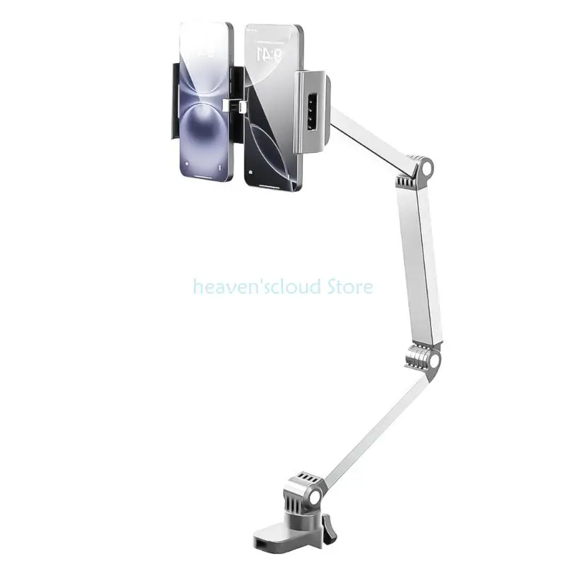Y88B 360 gira cabeza bola tabletas soporte plegable abrazadera montaje escritorio