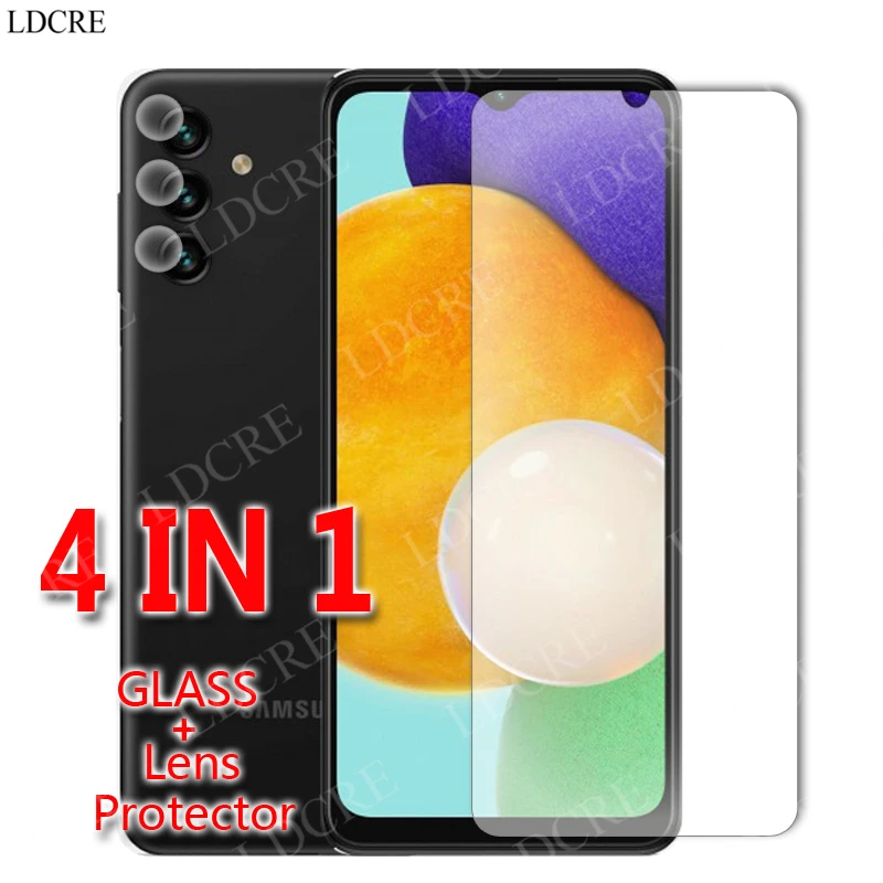 Protector de lente de pantalla de vidrio templado para Samsung Galaxy A13, película de cámara para Samsung A13