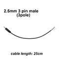 2.5mm 3pin male