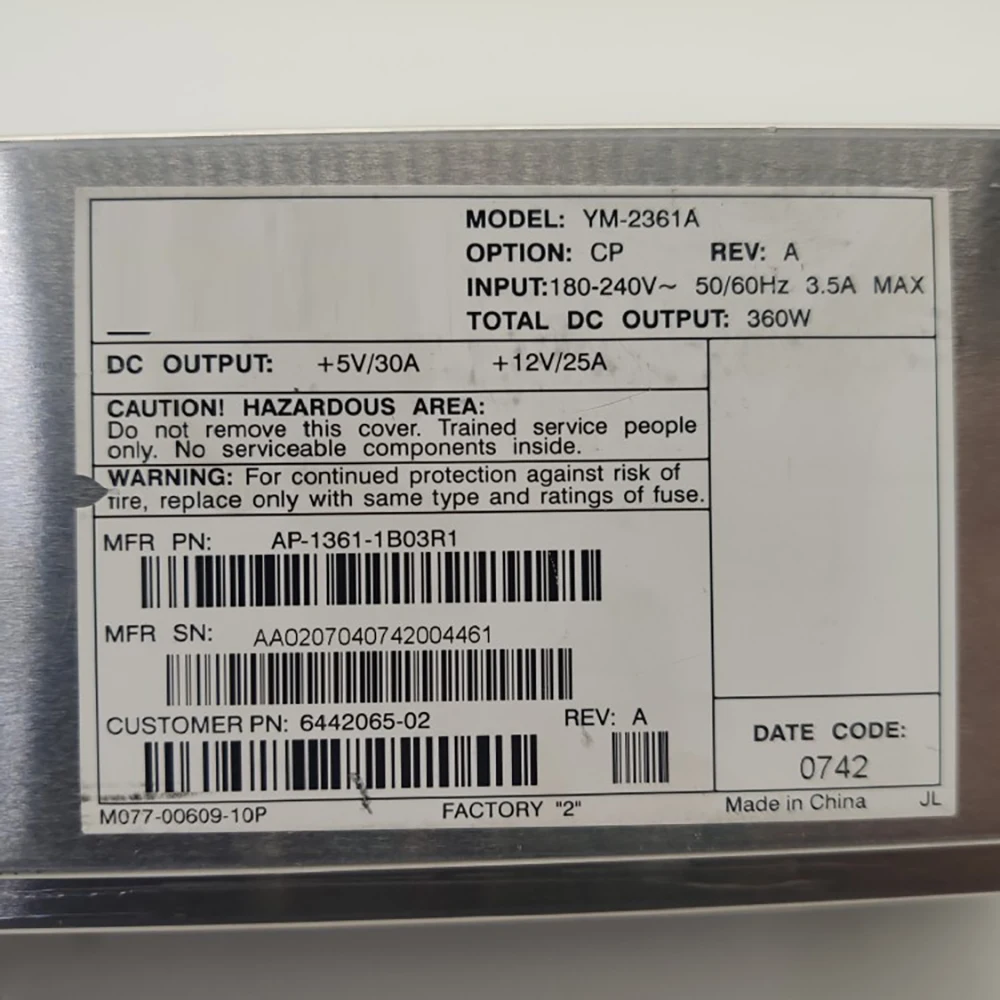 Para fuente de alimentación 3Y 360W YM-2361A AP-1361-1B03R1 6442065 -002 410644 -001 - imagen 3