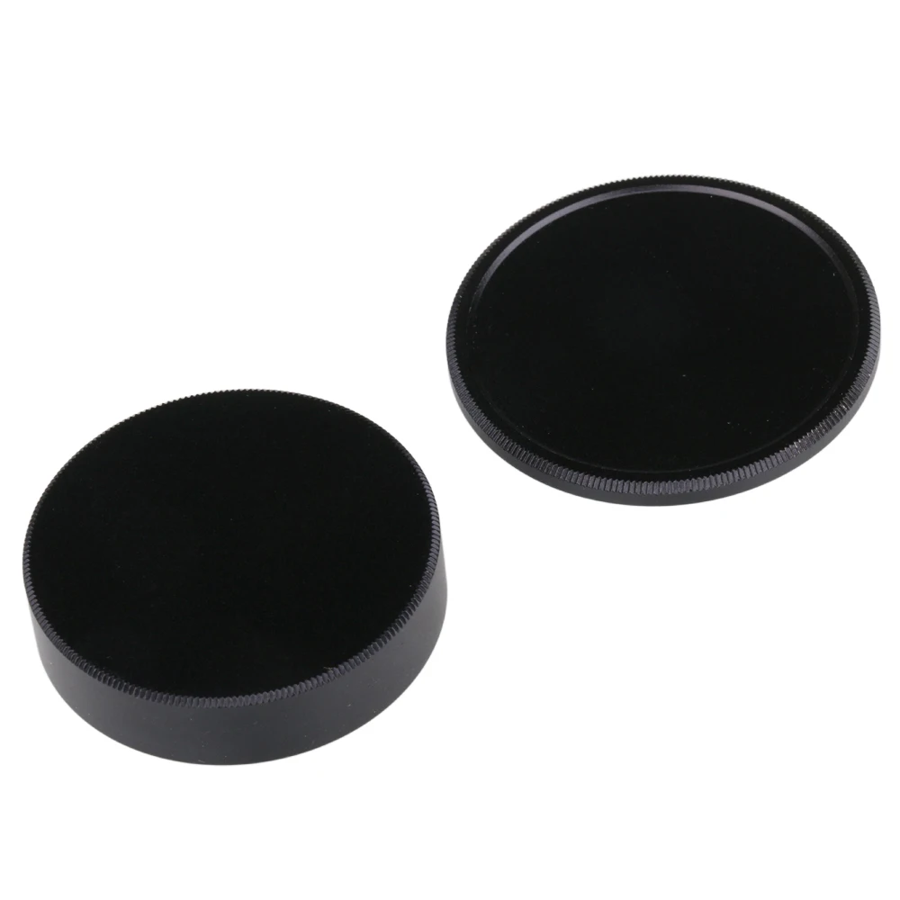 Juego de tapas delanteras y traseras de cuerpo metálico para accesorios de lentes de cámara con montaje de tornillo M42 negro/plateado - imagen 3