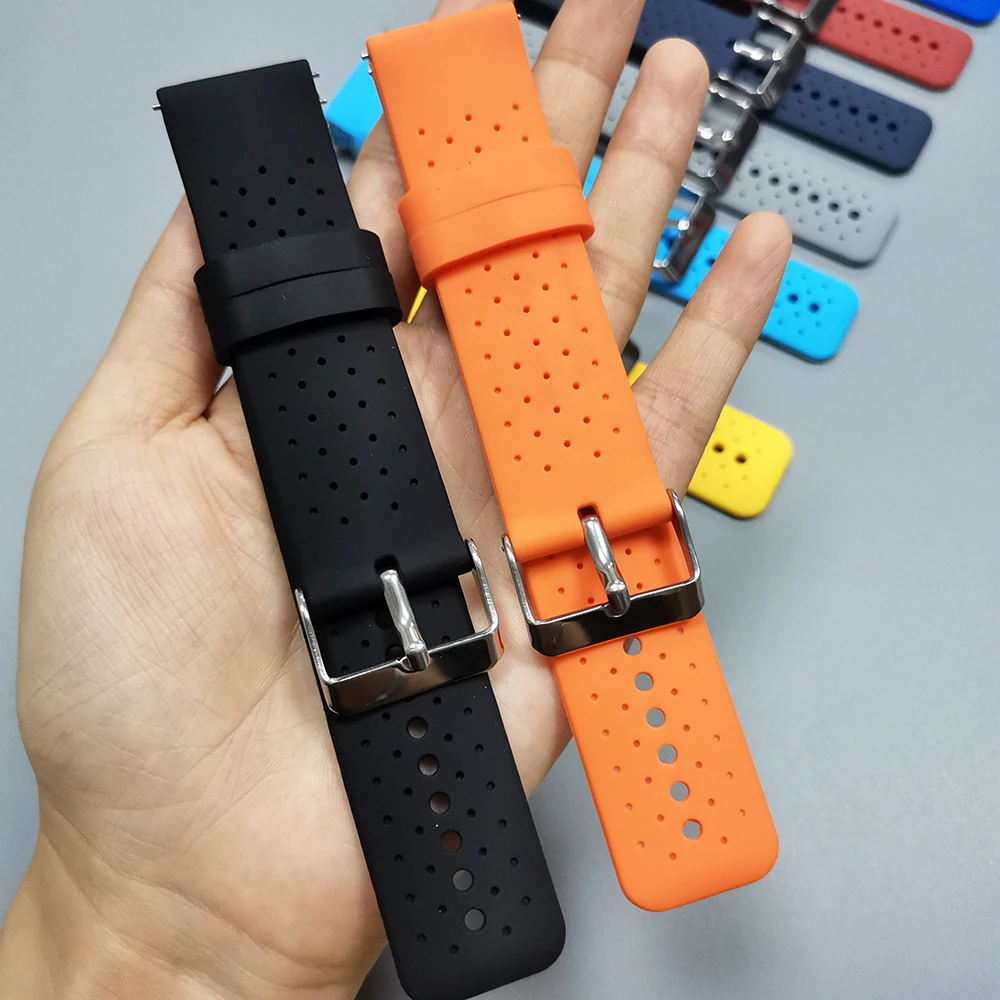 Correa de silicona de 22mm para Zeblaze Stratos 4 3 2/Vibe 8 7 Pro/Ares 3 Pro Band para Xiaomi Mi Watch Color 2 S4 S3 pulsera transpirable - imagen 3