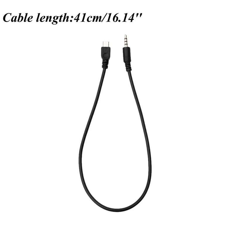 Cable de salida Micro USB macho a estéreo para coche, conector de audio para auriculares, línea adaptadora de 40cm, 3,5mm, 1 unidad - imagen 2