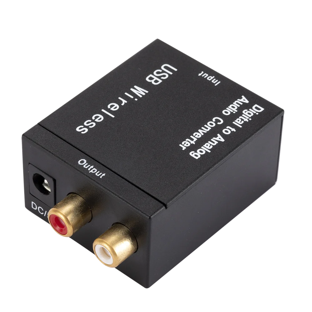 Convertidor de Audio Digital a analógico BT, fibra óptica, Toslink, señal Coaxial a RCA R/L, decodificador de Audio SPDIF para amplificador ATV DAC