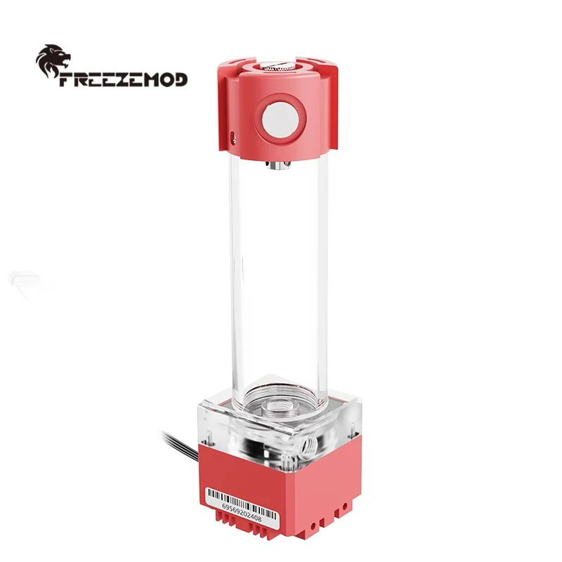 FREEZEMOD AIO Caja de depósito de bomba de agua 14-39 cm Res Lift 3,5 metros de flujo 650L/H antiespumante, negro/plata/blanco/rojo PUB-FS6MA - imagen 4