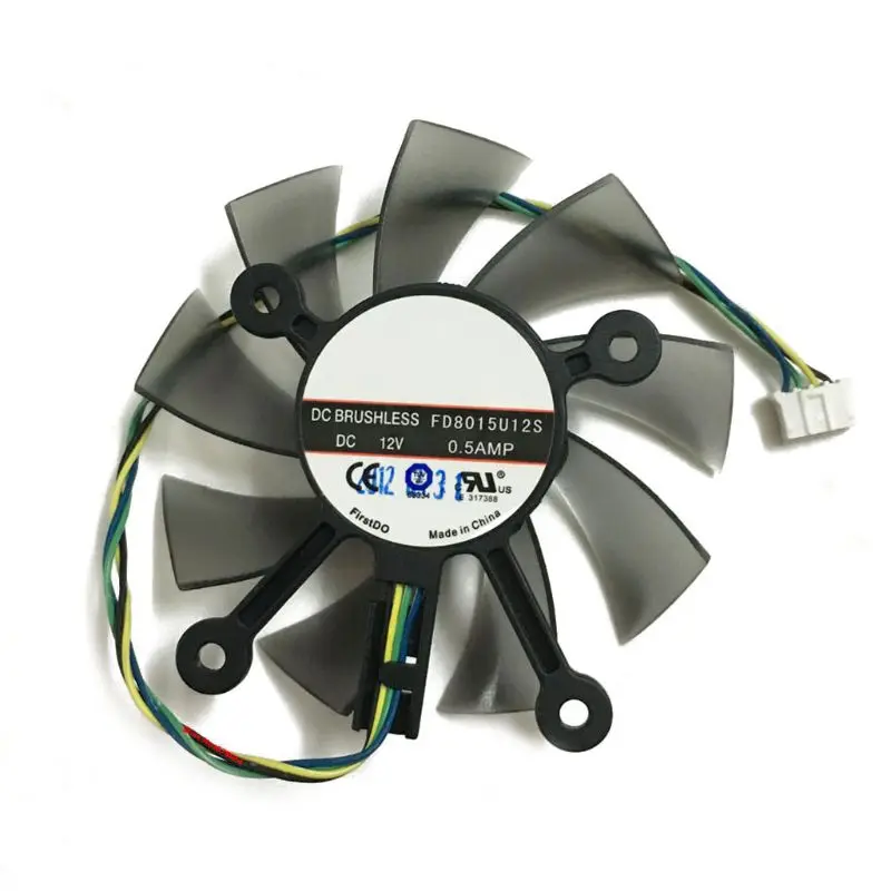Ventilador enfriador de 75MM FD8015U12S DC12V 0.5AMP 4PIN para ASUS GTX 560 GTX550Ti HD7850, ventiladores de refrigeración de tarjetas de vídeo gráficas - imagen 3