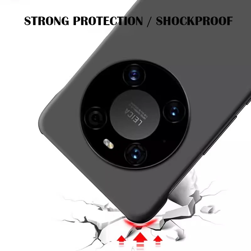 Solid Candy Color Frameless Hard PC Back Cover Case For Huawei Mate 60 50 40 30 Pro ShockProof Ultra Thin Cases - imagen 2