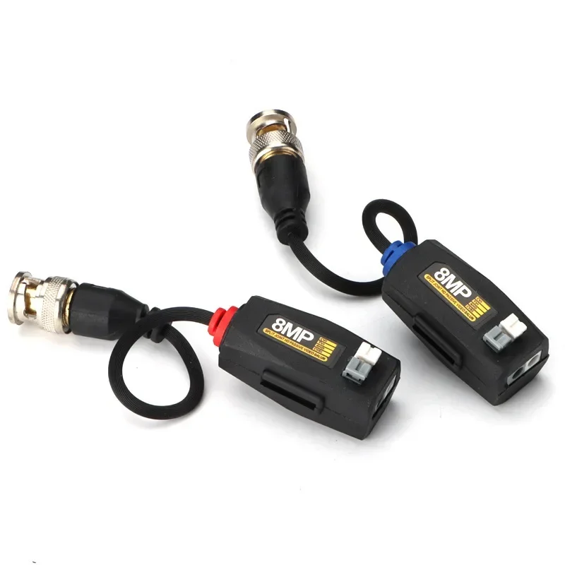 1 par de conectores Balun de vídeo BNC de 8MP, transmisión de par trenzado, transmisor, Cable Cctv, compatible con cámara HD de 8MP AHD/CVI/TVI - imagen 5