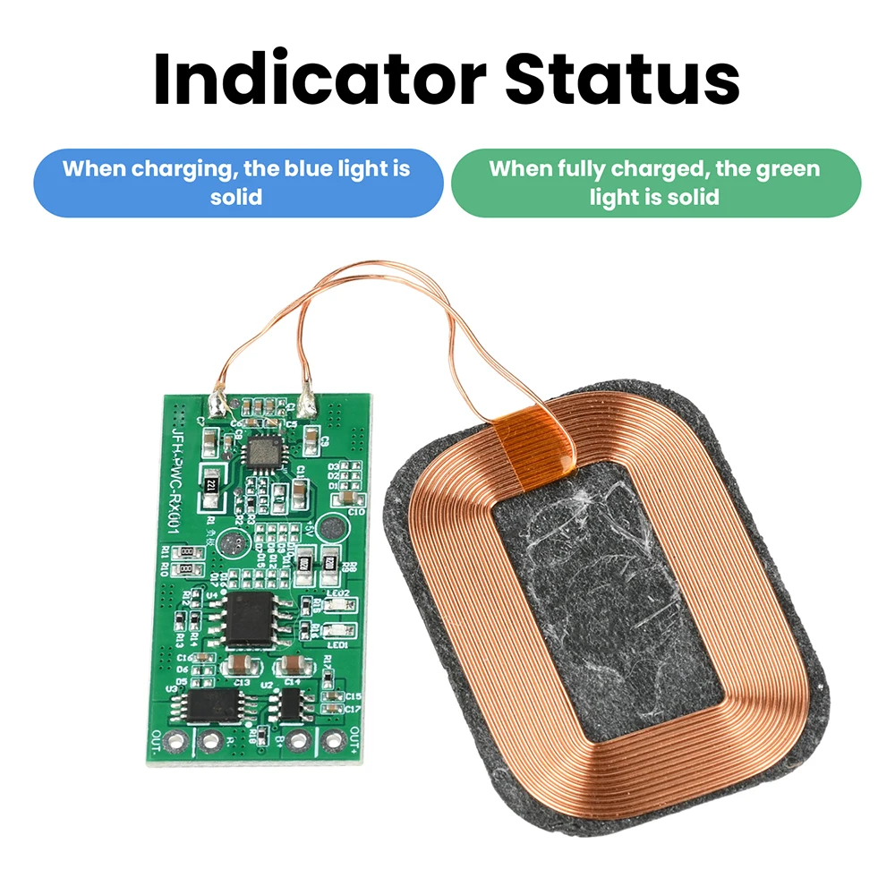 Módulo de carga inalámbrica de 5W, módulo PCBA, bobina pequeña, carga de batería de litio, esquema de modificación de batería de litio integrada de 3,7 V - imagen 3