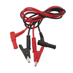 Pinzas Cocodrilo Multímetro – Cable Banana 4mm Sonda Prueba (Par)