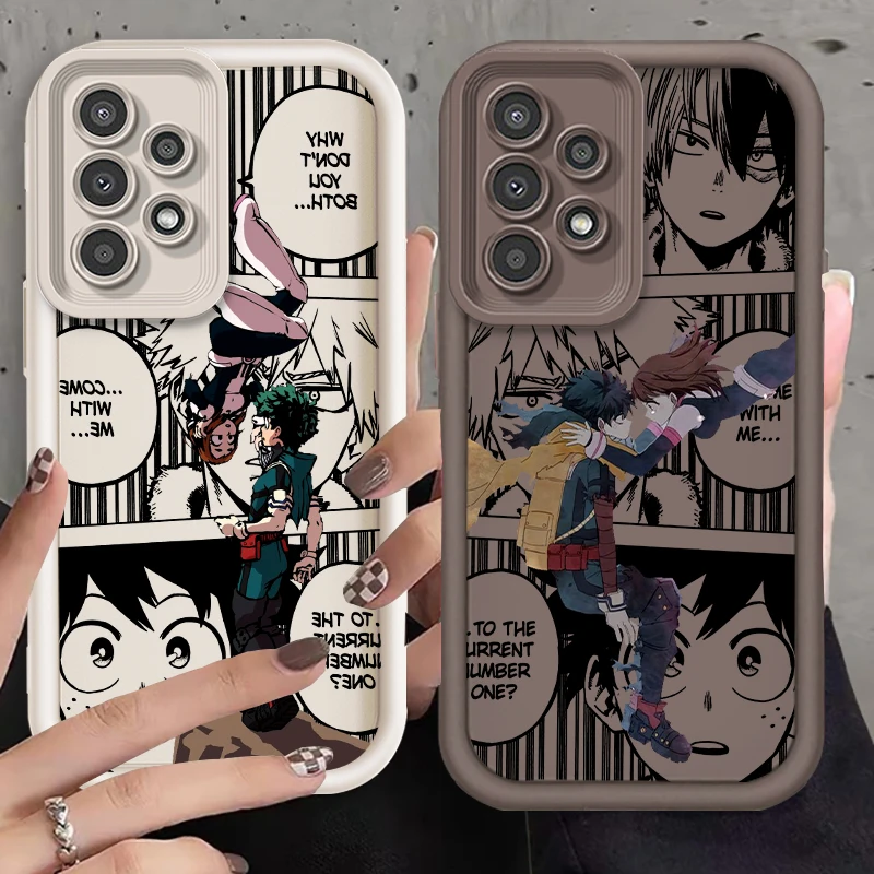 My Hero Academia Anime Art para Samsung A73 A71 A54 A53 A52 A51 A33 A32 A21S A14 A13 A12 A25 A04 A05 5G Eye Ladder TPU