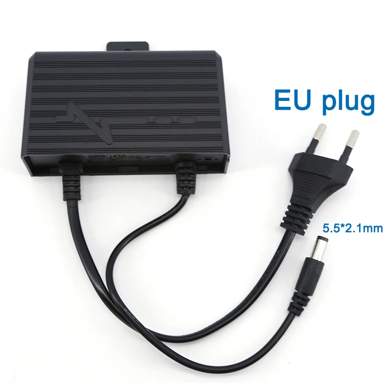 DC 5,5*2,1mm 12V 2A fuente de alimentación al aire libre impermeable 24w adaptador enchufe de la UE para tira de led cámaras CCTV AHD NVR AC 240V