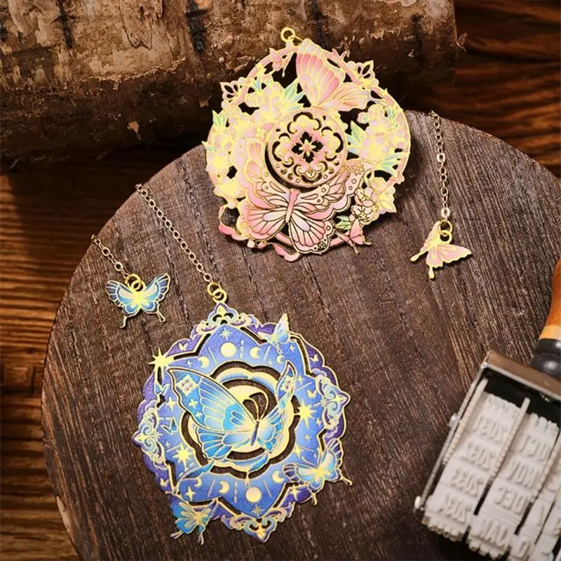 Marcapáginas Metal mariposa elegante, con diseño recorte intrincado para marcar páginas en libros, regalo decorativo, 4 - imagen 5