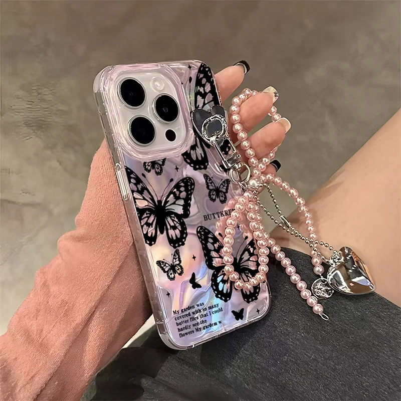 Funda con colgante de corazón de perla a la moda para Redmi Note 14S Poco C75 X7 M7 F5 M5S M6 X5 X6 M4 Xiaomi Redmi A3 A4 Mi 14T 13T Pro 11 Lite