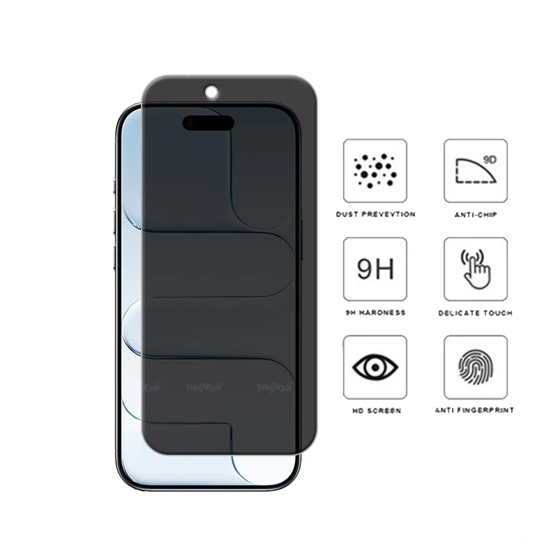 1-4 Uds para iPhone Air Glass iPhone aire vidrio templado privacidad Anti-espía HD 9H cubierta Protector de pantalla de teléfono para Apple iPhone Air - imagen 3