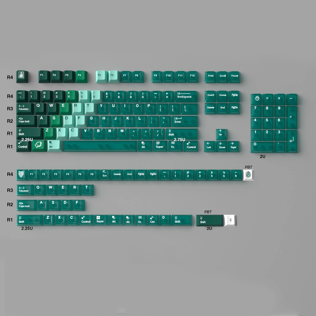 Green 149 Keycaps