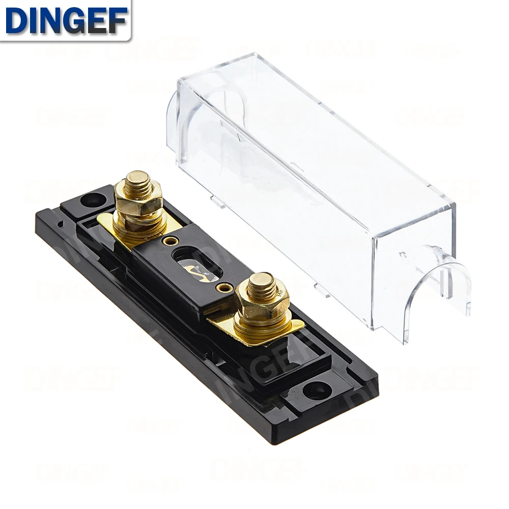 1 Juego de ANL-H ANL-B caja de fusibles transparente para coche ANL portafusibles distribución en línea 0 4 8 GA positivo con fusible ANL 100A 200A - imagen 5