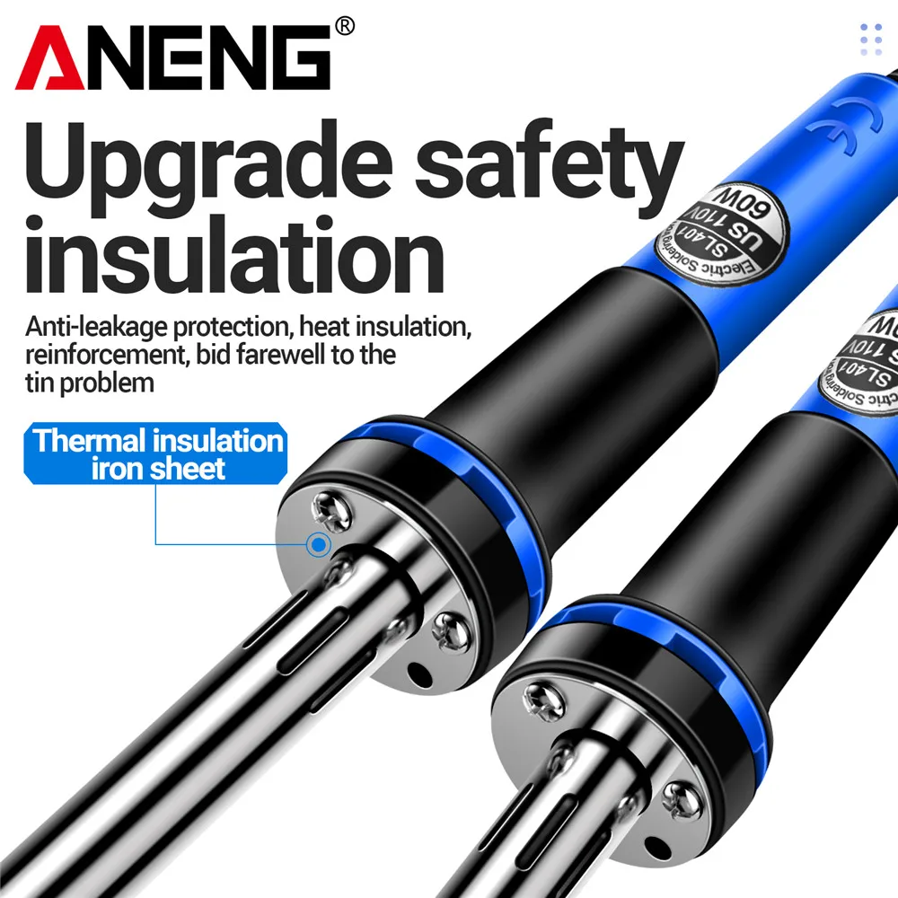 ANENG SL401 soldador eléctrico enchufe EE. UU./UE 30/40/60W probador puntas de estaño reparación soldadura calefacción externa herramientas de soldadura de núcleo interno - imagen 2