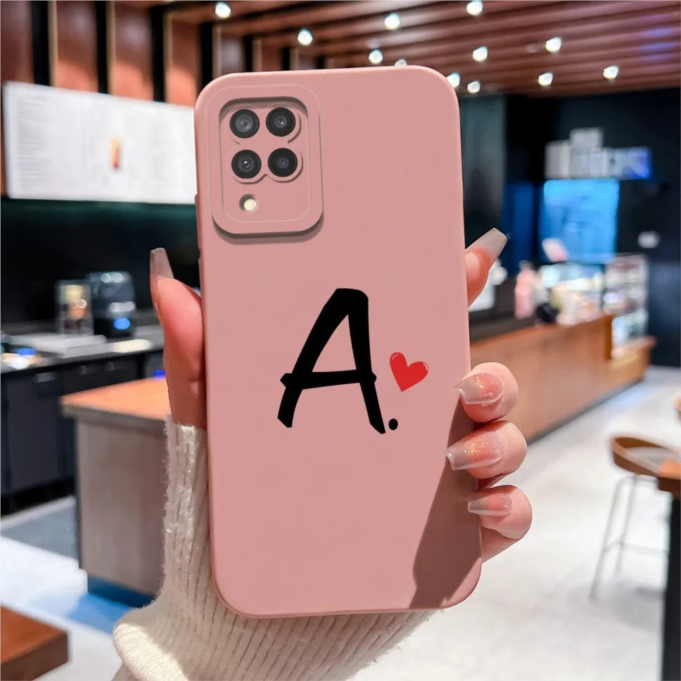 Para Samsung Galaxy A22 A22S funda de teléfono letras de amor simples cobertura de cámara parachoques de alta calidad para Samsung A 22 cubierta a prueba de golpes - imagen 3
