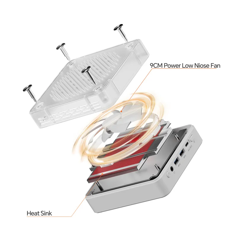 Nuevo MINI PC AMD Ryzen 5 7535HS ligero Windows 11 Pro 8 núcleos 12 hilos DDR5 4800Mhz 256/512GB SSD WIFI6 BT5.2 PC de escritorio gamer - imagen 4