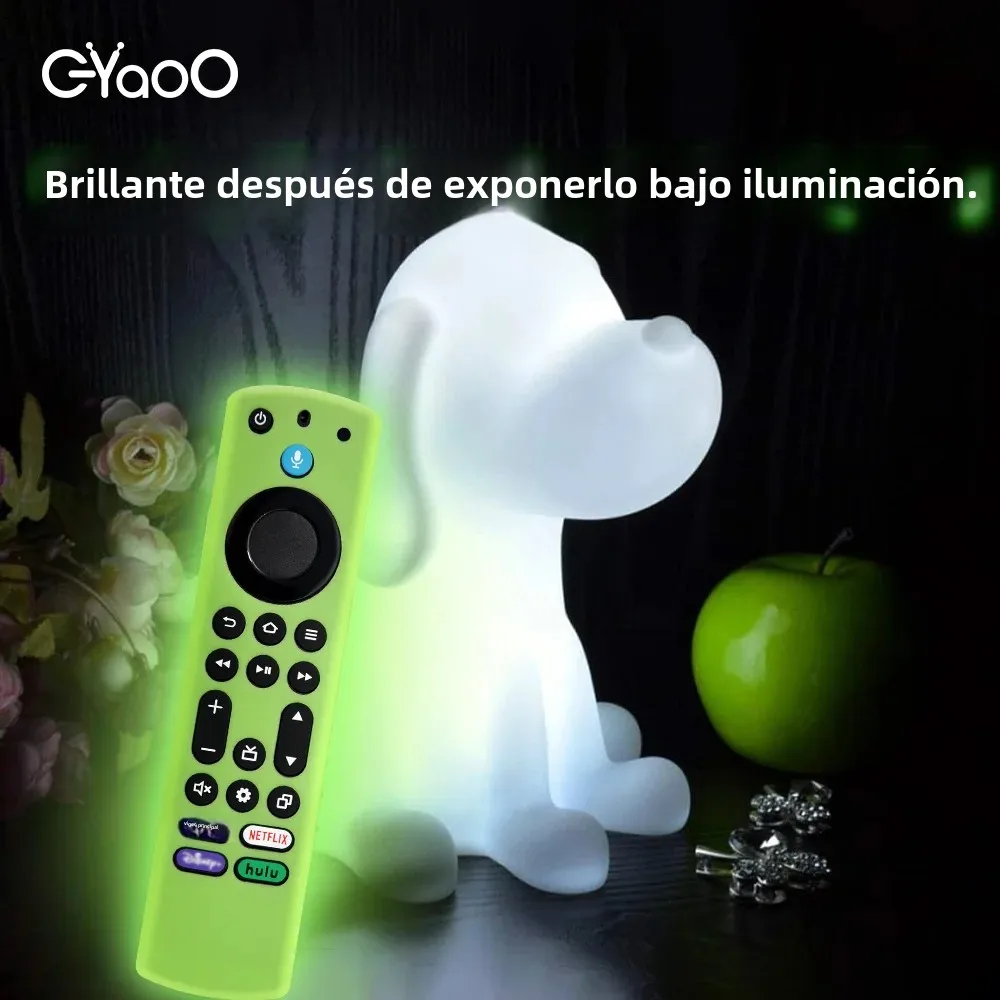 Funda de silicona para mando a distancia Fire TV Stick 4K Max 2a generación Fire TV Omni Series remoto con cordón que brilla en la oscuridad - imagen 5