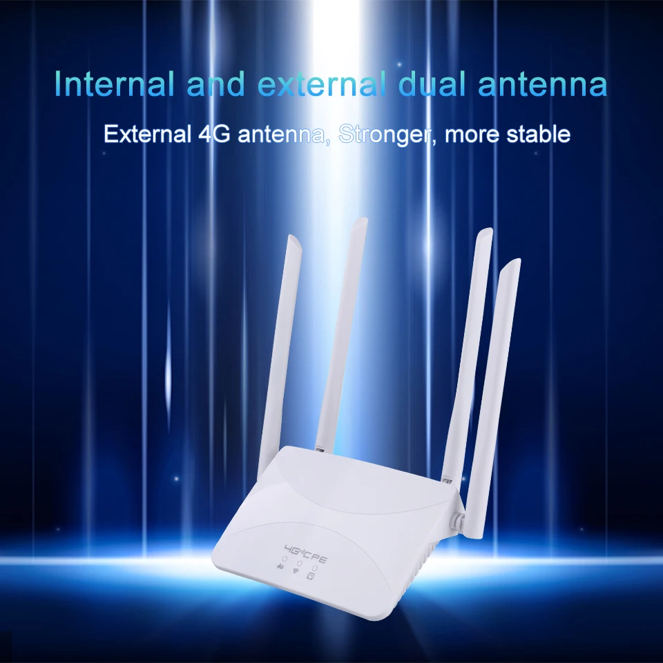 KuWFi 4G LTE CPE enrutador 300Mbps enrutador doméstico inalámbrico 3G 4G SIM 2,4G Wifi enrutador RJ45 WAN LAN módem inalámbrico 4G compatible con 10 dispositivos - imagen 5