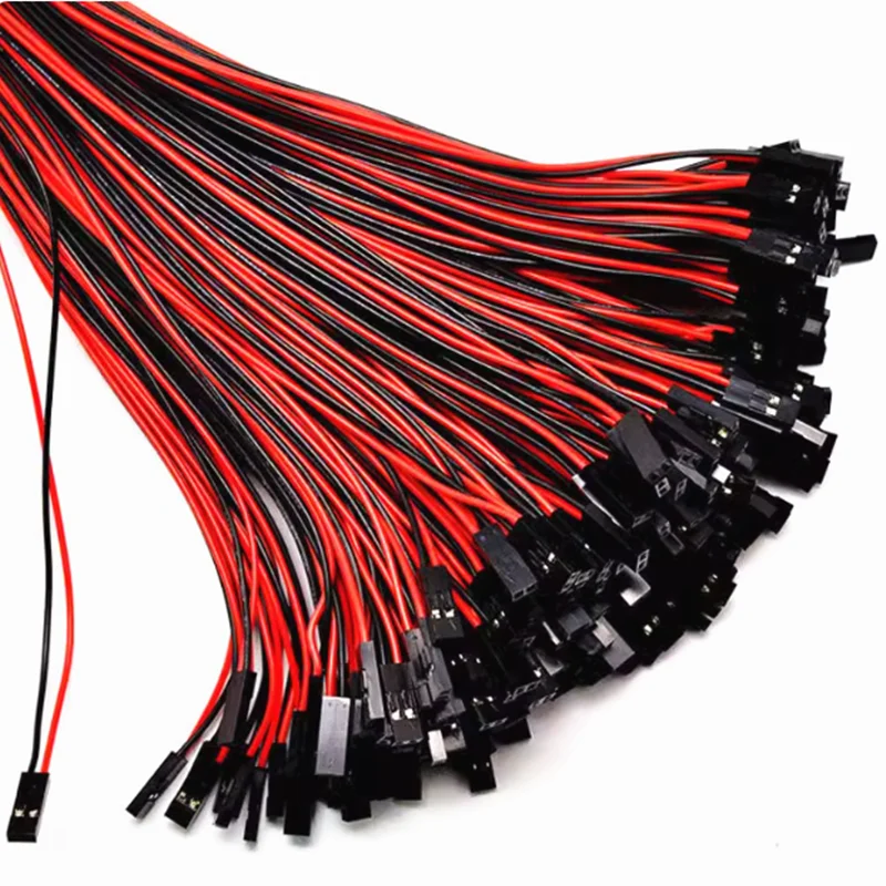 20 unids/lote Cable Dupont de 2 pines Cable conector de puente hembra de 2 pines 2P 10cm/20cm/30cm de longitud para impresora 3D