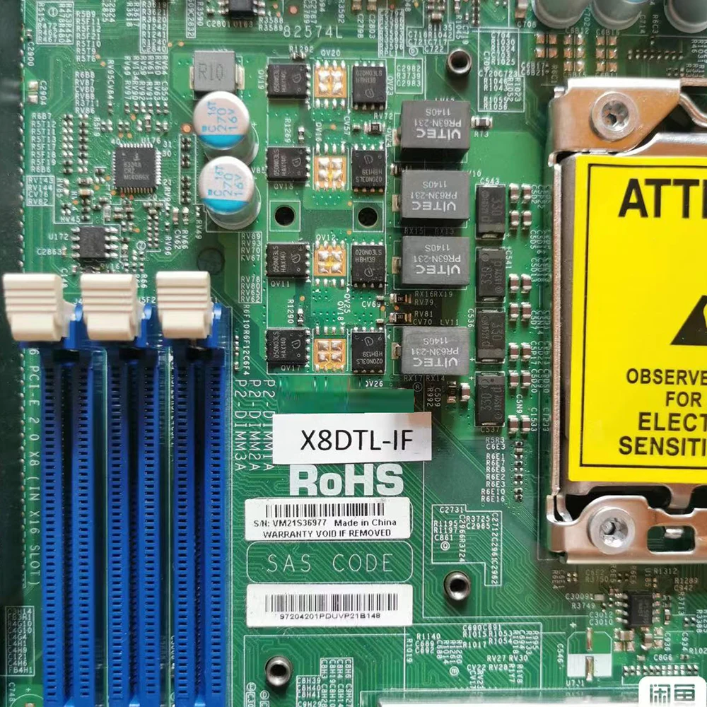 Placa base DDR3 SATA2 PCI-E 2.0 procesador Xeon serie 5600/5500 X8DTL-iF - imagen 2