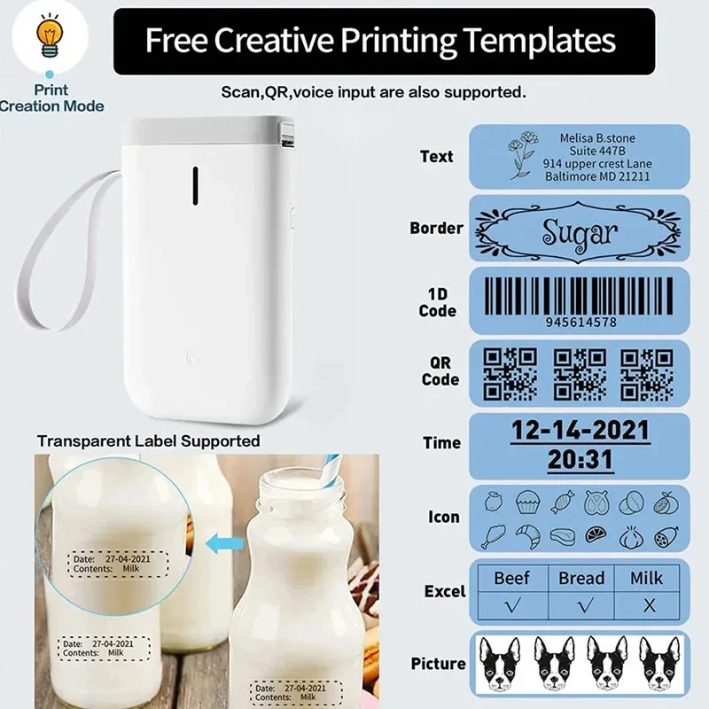 Niimbot D110 Label Thermische Sticker Wit Zelfklevend Papier Waterdicht 3/5/10 Rollen Papieren Goedkoopste Officiële Voor D101 D11 Printer - imagen 3