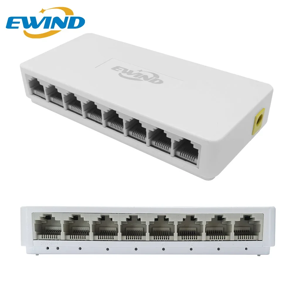 Interruptor Ethernet Gigabit RJ45 de 5/8 Mbps, Mini interruptores de red, divisor Ethernet rápido, MDI/MDIX, 1000 puertos - imagen 5